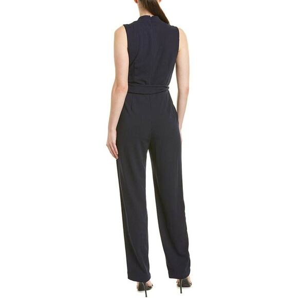Tahari ASL Jumpsuit Women's Size 10 Sleeveless Surplice Belted Back Zipper NEW - Picture 2 of 12